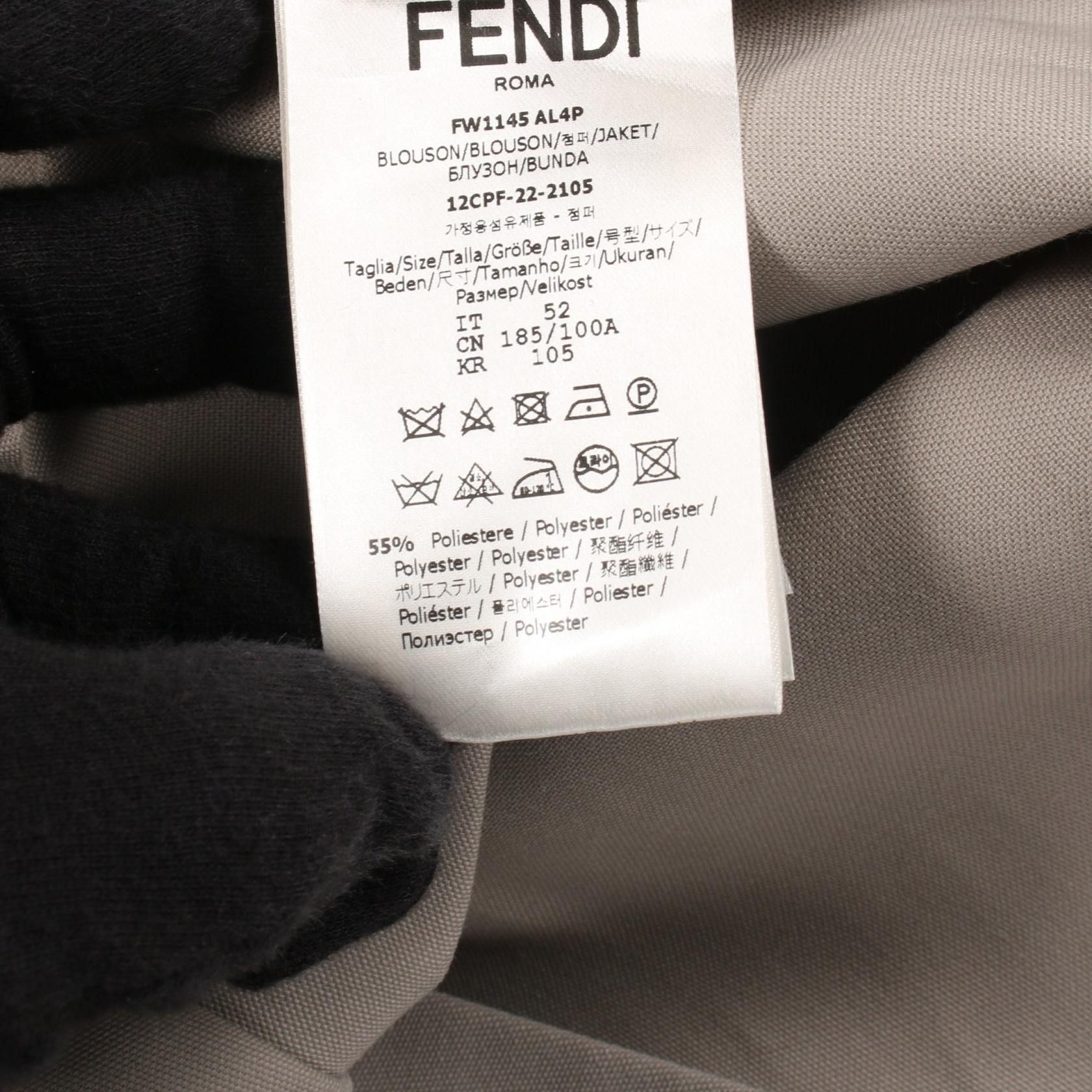 Fendi Fendi Fendi FF Logo Embroidered Wool Polyester Top Textile Tops DUTY FREE for USA Size ONE SIZE - 4 Thumbnail