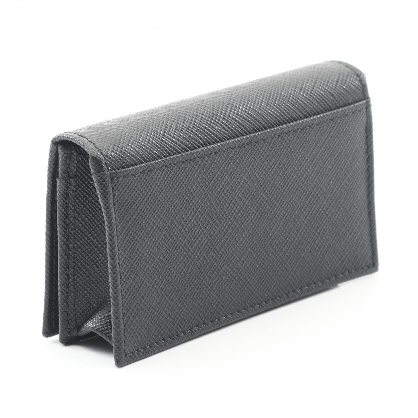 Prada Prada Prada SAFFIANO TRIANG Card Case Leather Card Case 1MC122QHHF0002 DUTY FREE for USA Size ONE SIZE - 2 Thumbnail
