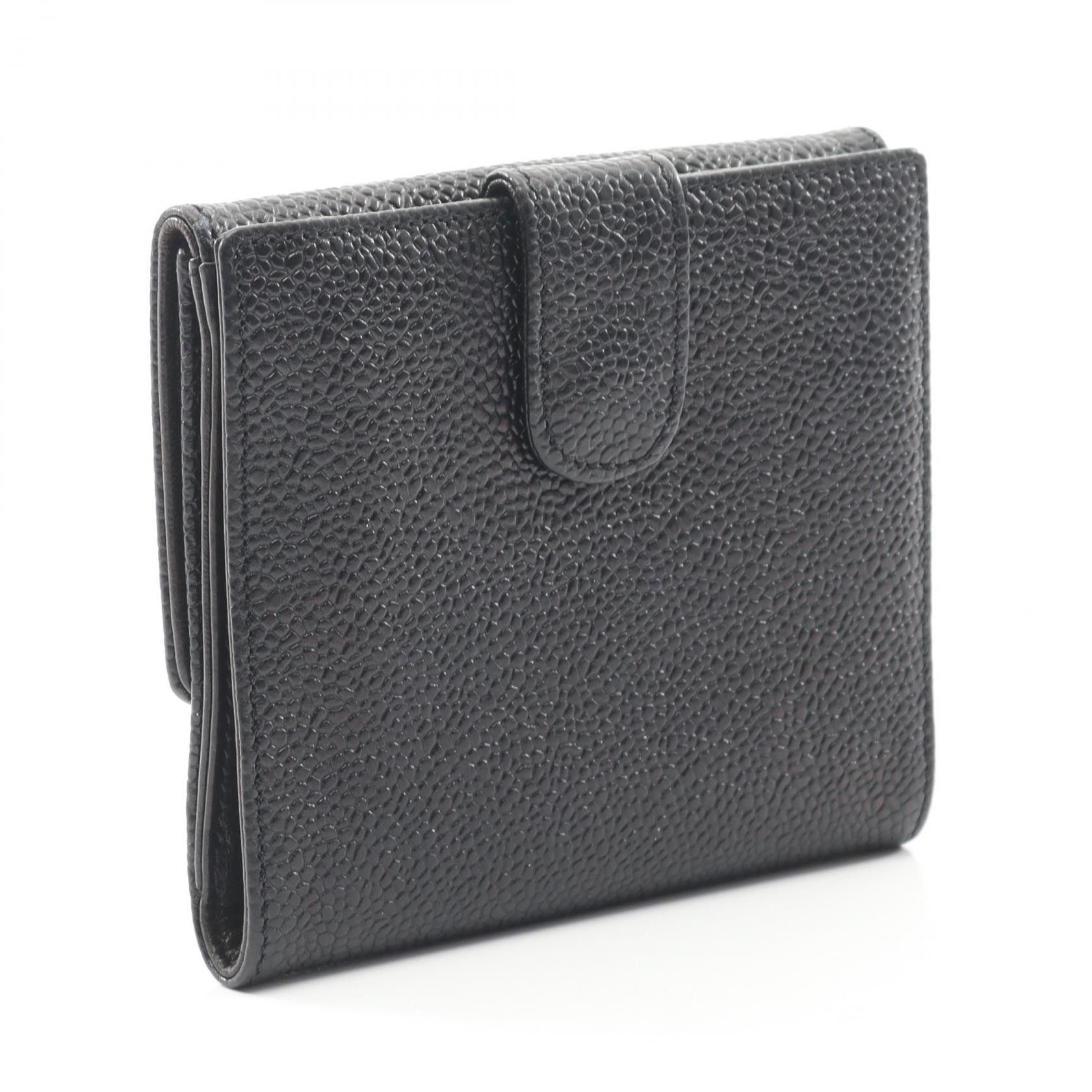 Chanel Chanel Chanel Coco Mark Grained Calfskin Compact Wallet Leather Short Wallet DUTY FREE for USA Size ONE SIZE - 2 Thumbnail
