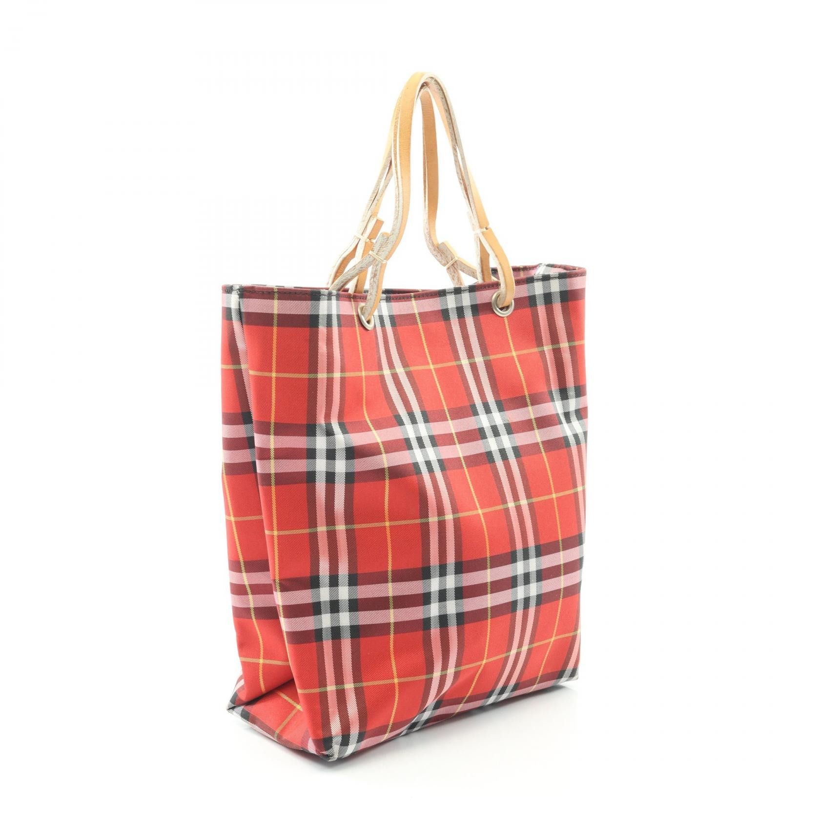 Burberry Burberry Burberry Check Canvas Leather Handbag Textile Handbag DUTY FREE for USA Size ONE SIZE - 2 Thumbnail