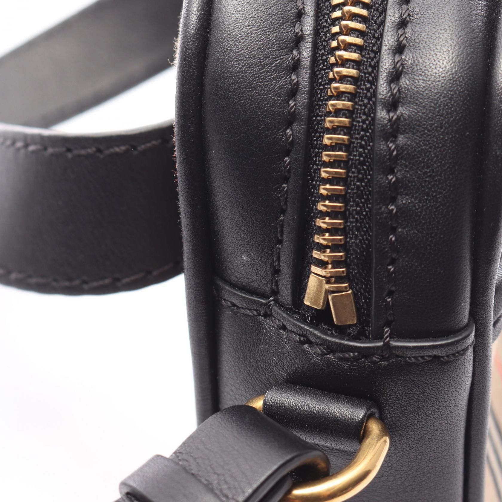 Burberry Burberry Burberry Check Link Canvas Leather Waist Bag Leather Belt Bag DUTY FREE for USA Size ONE SIZE - 7 Thumbnail