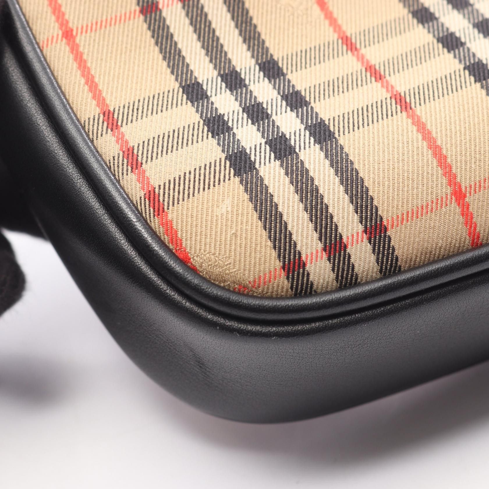 Burberry Burberry Burberry Check Link Canvas Leather Waist Bag Leather Belt Bag DUTY FREE for USA Size ONE SIZE - 5 Thumbnail