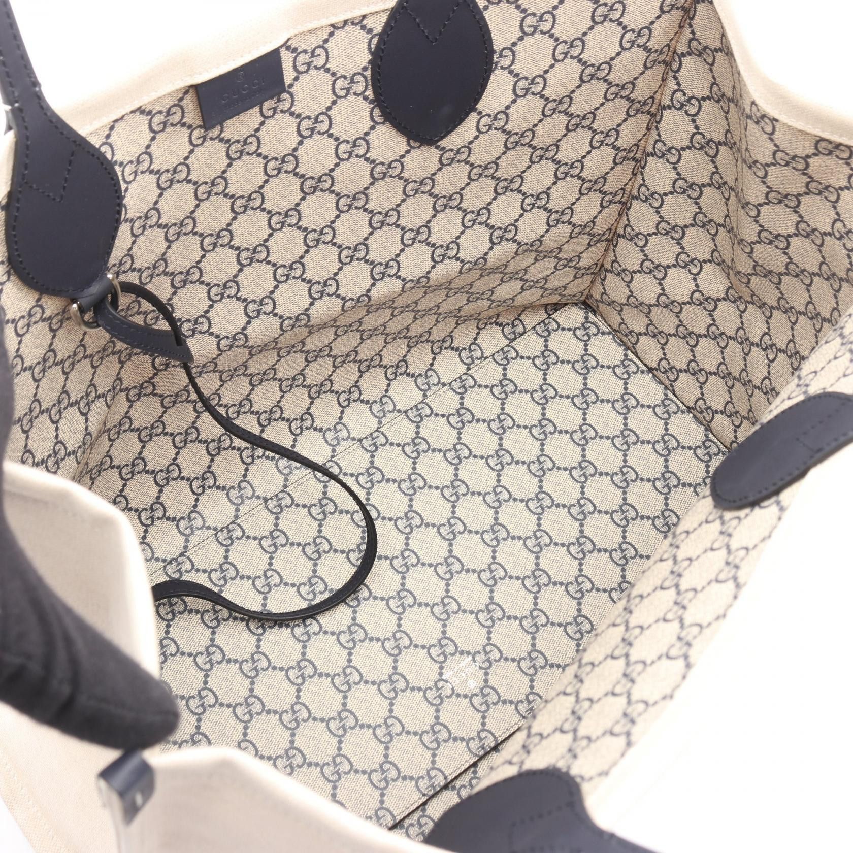 Gucci Gucci Gucci Print Canvas Leather Tote Bag Textile Tote Bag 772179 DUTY FREE for USA Size ONE SIZE - 3 Thumbnail