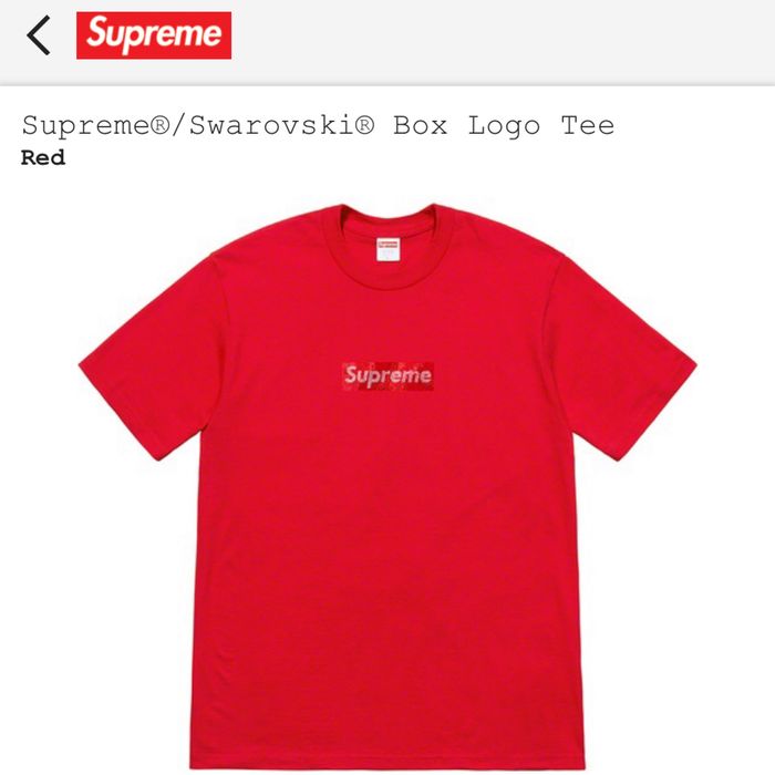 T shirt clearance supreme x swarovski