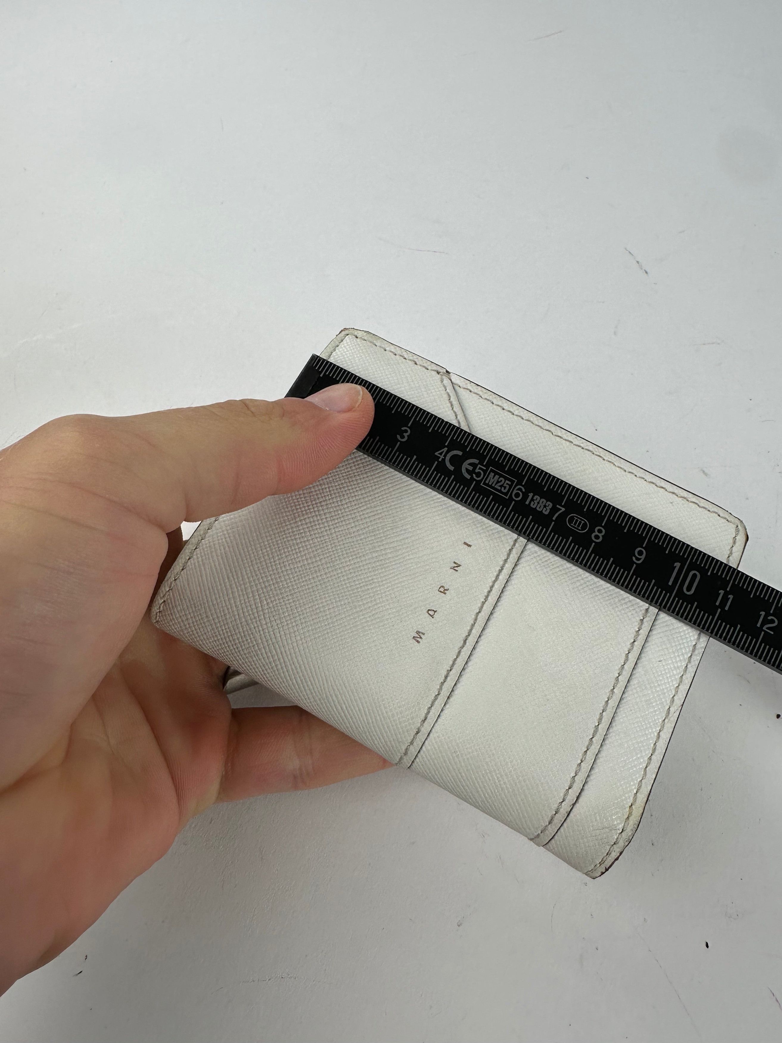 Marni Vintage Compact Wallet Saffiano Leather White Size ONE SIZE - 9 Thumbnail