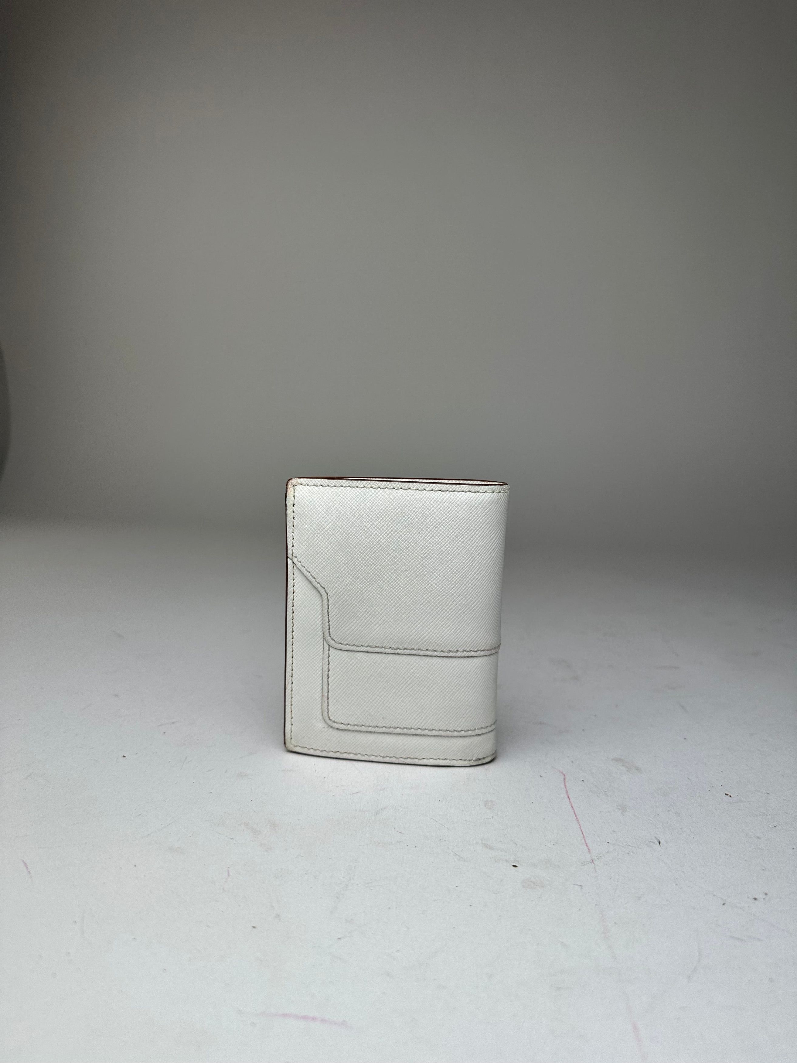 Marni Vintage Compact Wallet Saffiano Leather White Size ONE SIZE - 12 Thumbnail