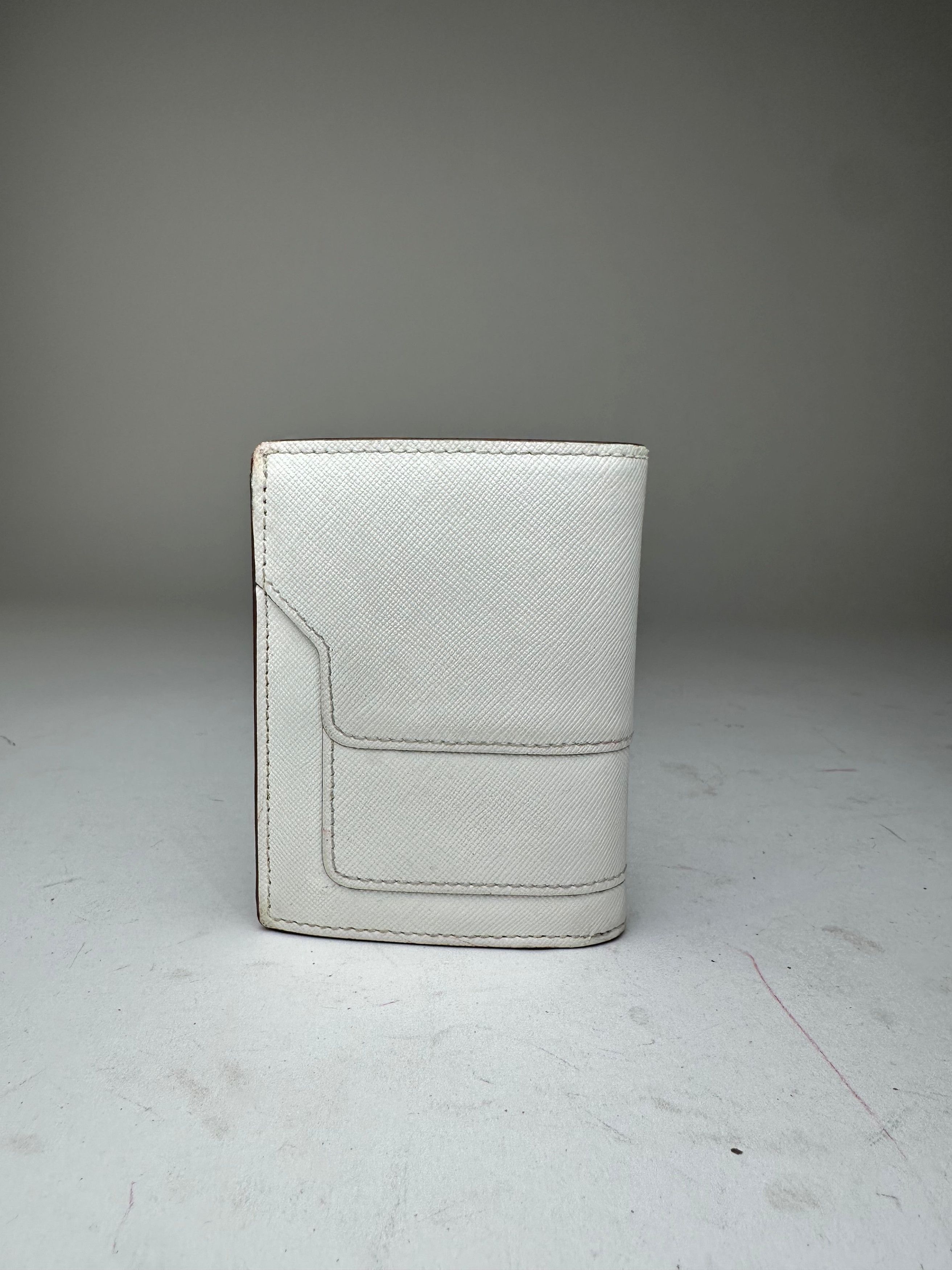 Marni Vintage Compact Wallet Saffiano Leather White Size ONE SIZE - 2 Thumbnail