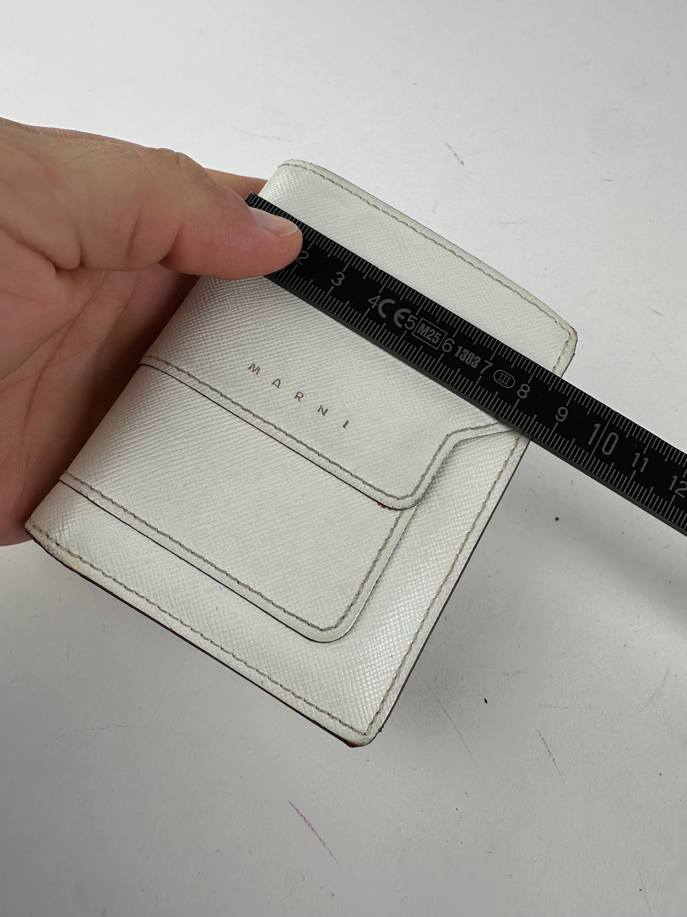 Marni Vintage Compact Wallet Saffiano Leather White Size ONE SIZE - 10 Thumbnail