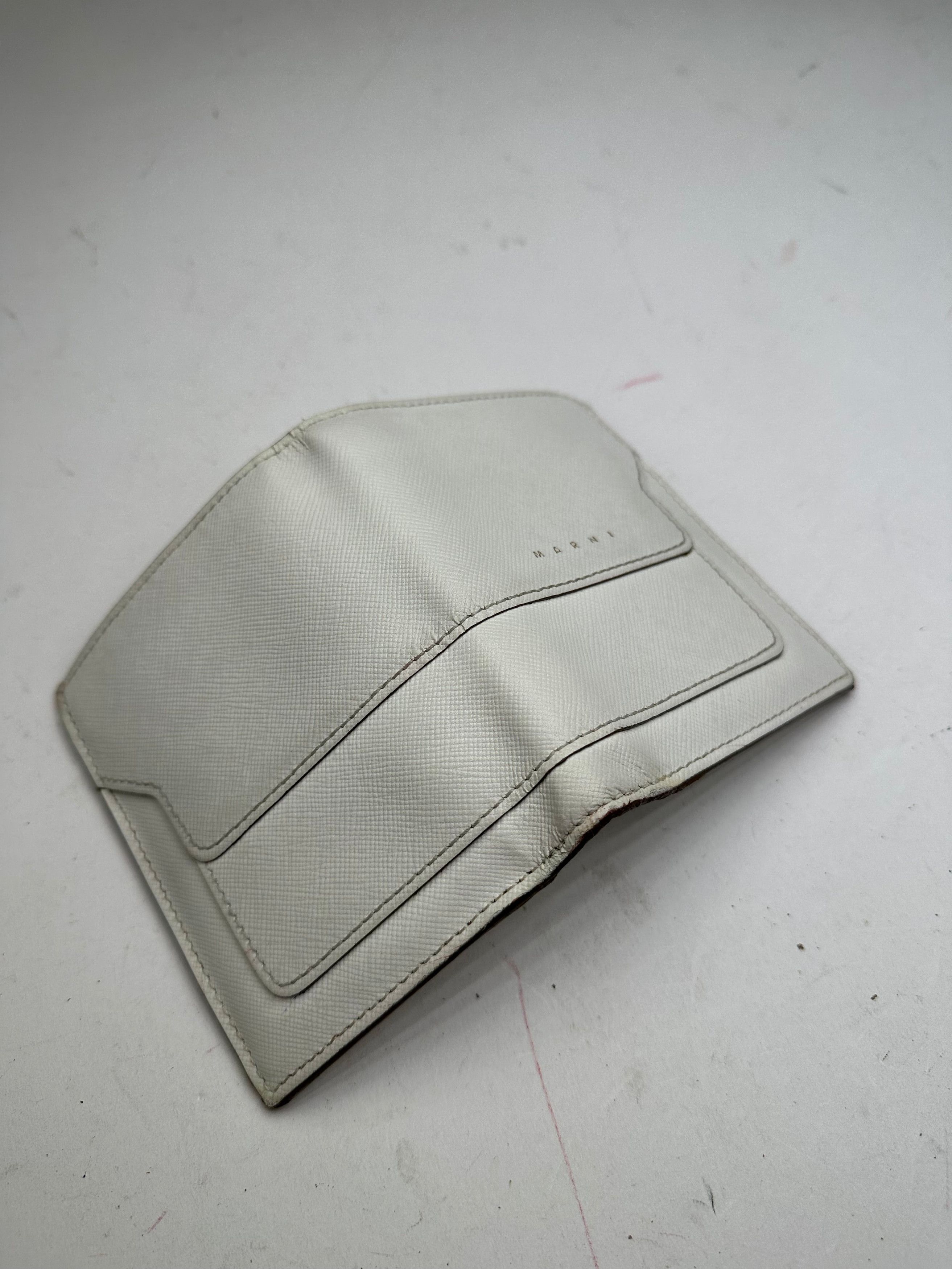 Marni Vintage Compact Wallet Saffiano Leather White Size ONE SIZE - 7 Thumbnail