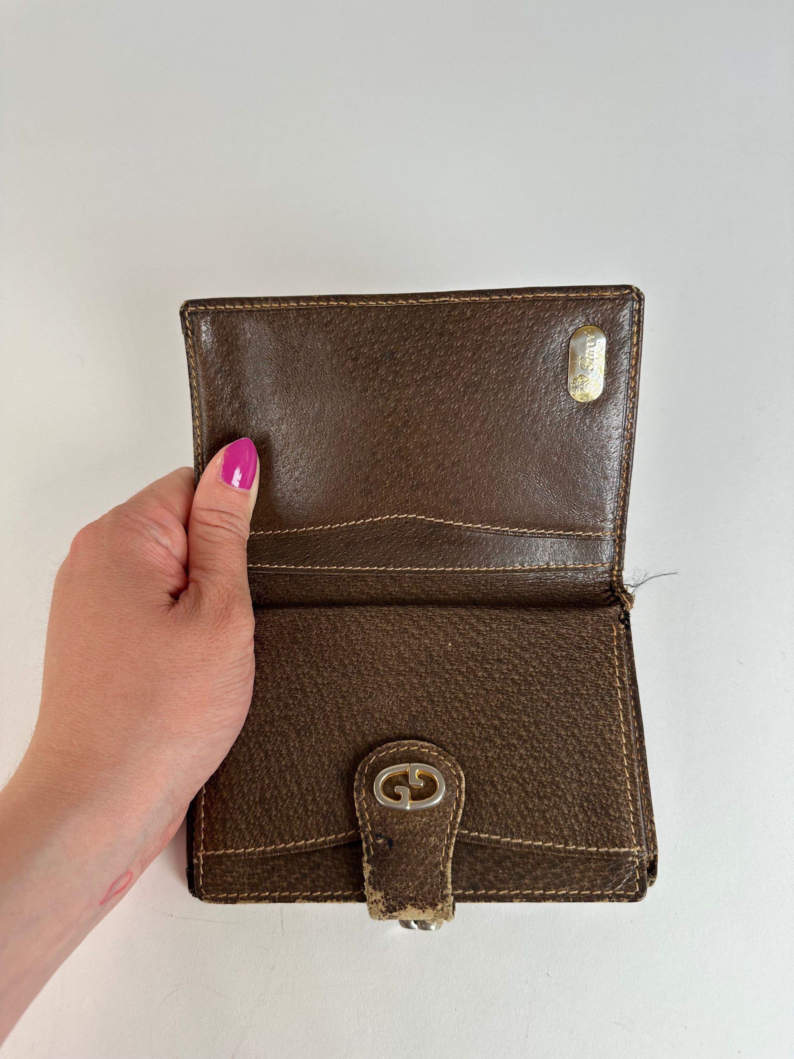 Gucci Vintage GG Canvas Bifold Wallet Beige Brown Size ONE SIZE - 3 Thumbnail