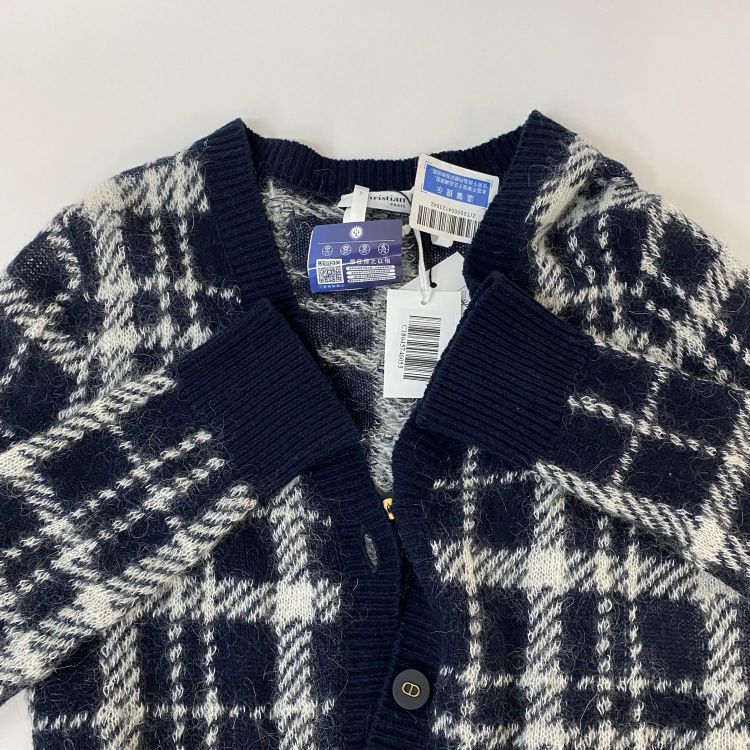 Christian Dior Monsieur Dior Plaid Knit Cardigan Set Size 34 Size XS / US 0-2 / IT 36-38 - 13 Thumbnail