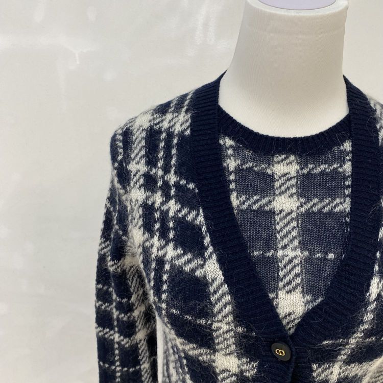 Christian Dior Monsieur Dior Plaid Knit Cardigan Set Size 34 Size XS / US 0-2 / IT 36-38 - 9 Thumbnail