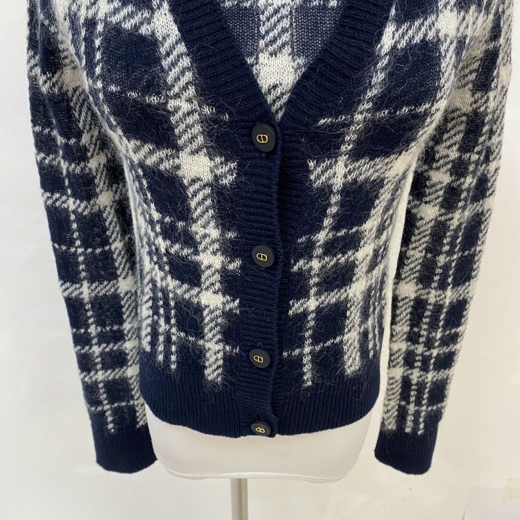 Christian Dior Monsieur Dior Plaid Knit Cardigan Set Size 34 Size XS / US 0-2 / IT 36-38 - 8 Thumbnail