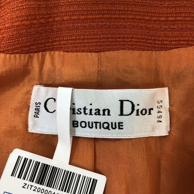 Christian Dior Monsieur Christian Dior Orange Textured Blazer Size M Size M / US 6-8 / IT 42-44 - 3 Thumbnail