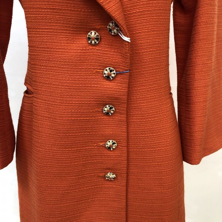 Christian Dior Monsieur Christian Dior Orange Textured Blazer Size M Size M / US 6-8 / IT 42-44 - 5 Thumbnail
