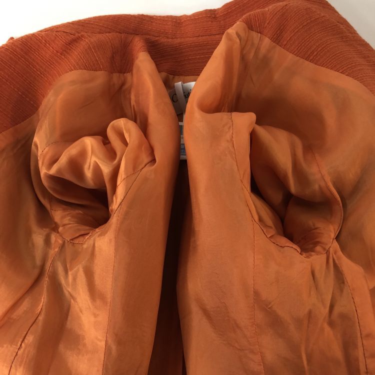 Christian Dior Monsieur Christian Dior Orange Textured Blazer Size M Size M / US 6-8 / IT 42-44 - 12 Thumbnail