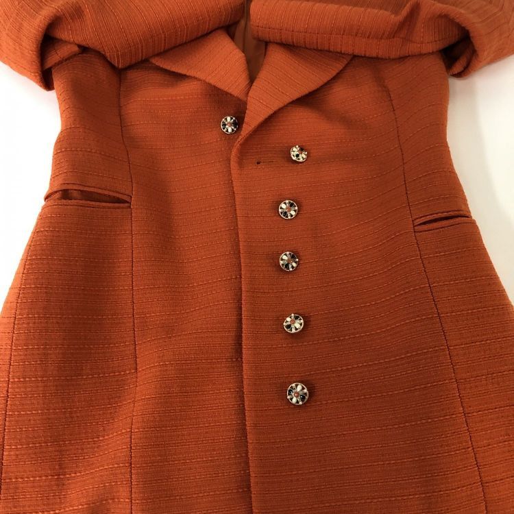 Christian Dior Monsieur Christian Dior Orange Textured Blazer Size M Size M / US 6-8 / IT 42-44 - 14 Thumbnail