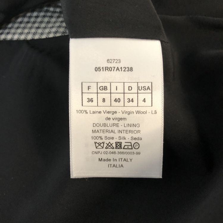 Dior Dior Checked Wool Mini Dress Size 36 Size XS / US 0-2 / IT 36-38 - 4 Thumbnail