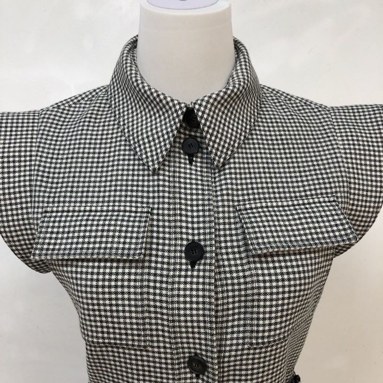 Dior Dior Checked Wool Mini Dress Size 36 Size XS / US 0-2 / IT 36-38 - 5 Thumbnail