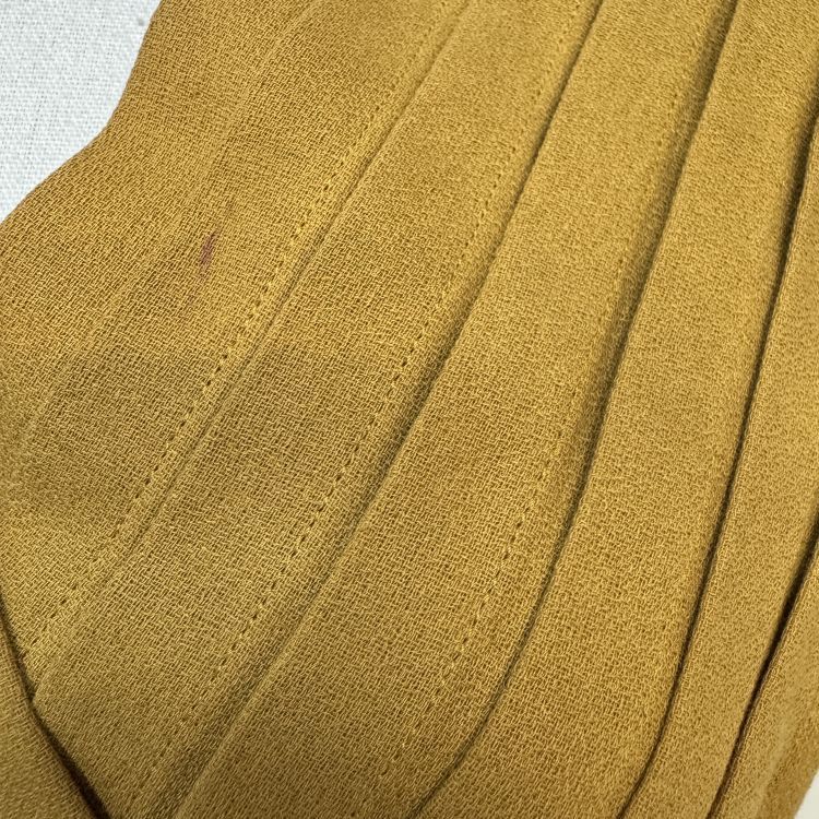 Dior Christian Dior Mustard Pleated Dress Size L Size L / US 10 / IT 46 - 5 Thumbnail