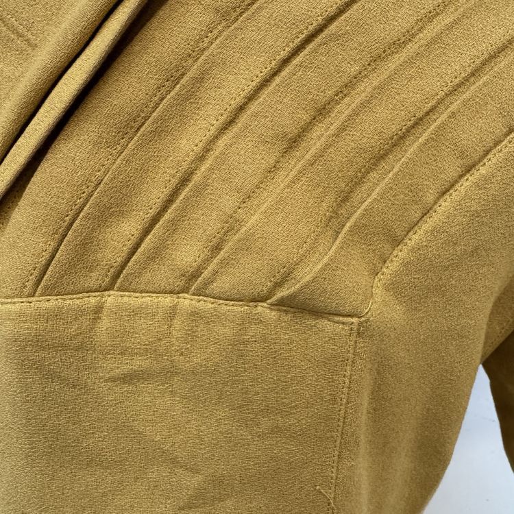 Dior Christian Dior Mustard Pleated Dress Size L Size L / US 10 / IT 46 - 6 Thumbnail