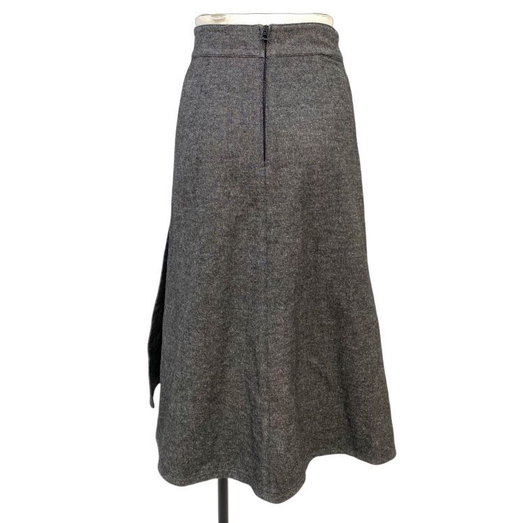 Dior Christian Dior Grey Cotton Blend Midi Skirt Size FR 36 Size 26" / US 2 / IT 38 - 2 Thumbnail