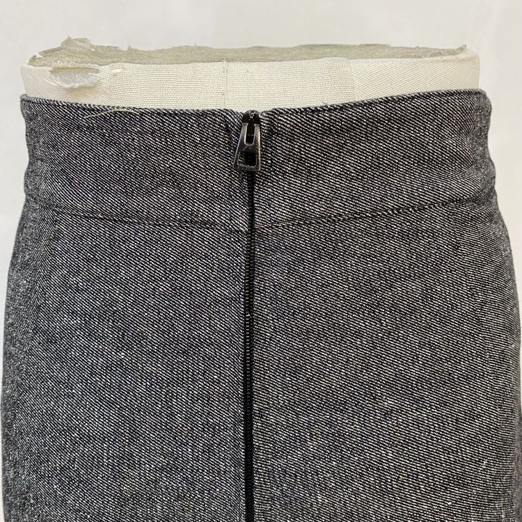 Dior Christian Dior Grey Cotton Blend Midi Skirt Size FR 36 Size 26" / US 2 / IT 38 - 7 Thumbnail