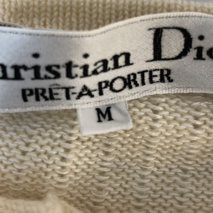 Dior Christian Dior Beige Knit Sweater Size M Size M / US 6-8 / IT 42-44 - 3 Thumbnail