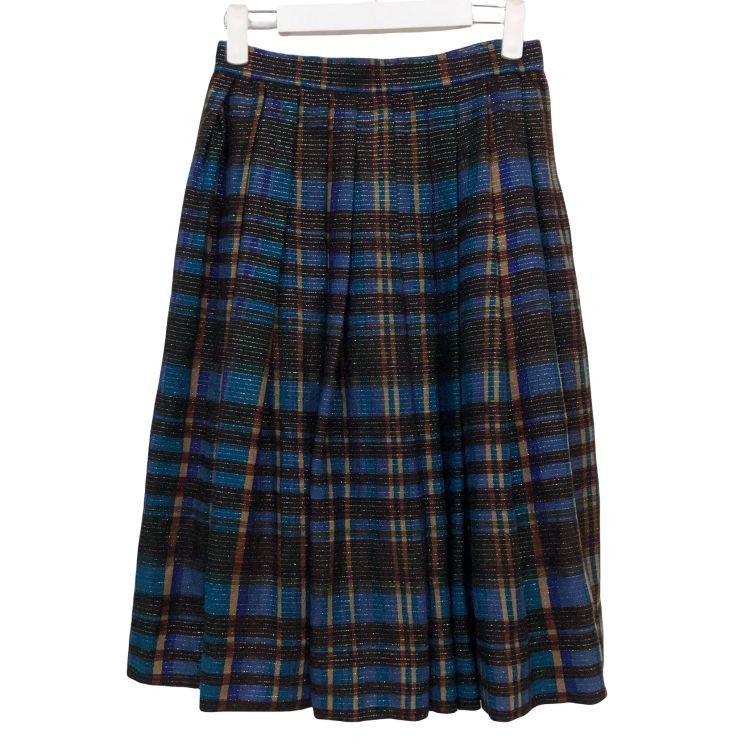 Dior Dior Plaid Wool Blend Midi Skirt Size M Size 28" / US 6 / IT 42 - 2 Thumbnail