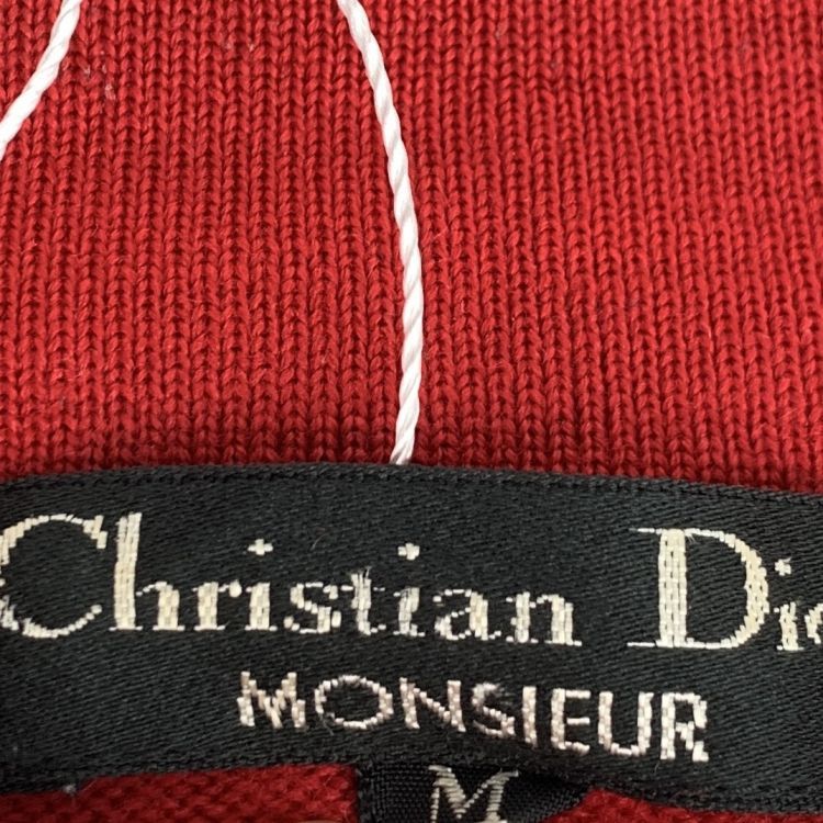 Dior Dior Monsieur Red Wool Long Sleeve Polo Size M Size US M / EU 48-50 / 2 - 6 Thumbnail