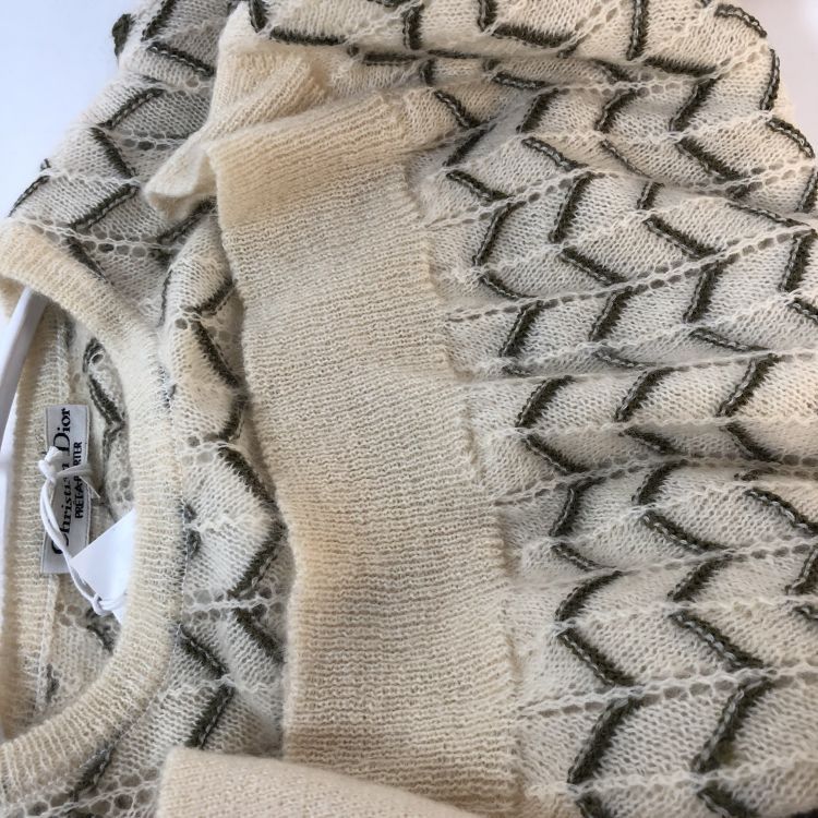 Dior Christian Dior Chevron Knit Sweater Size M Size M / US 6-8 / IT 42-44 - 7 Thumbnail