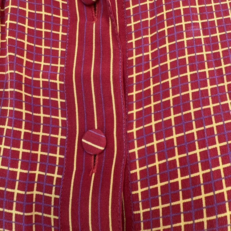 Dior Christian Dior Grid Pattern Silk Blouse Size S Size S / US 4 / IT 40 - 5 Thumbnail