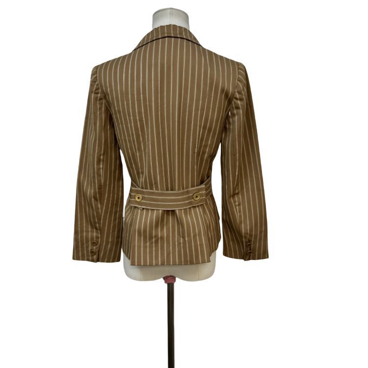 Dior Christian Dior Striped Blazer Size 9 Size S / US 4 / IT 40 - 2 Thumbnail