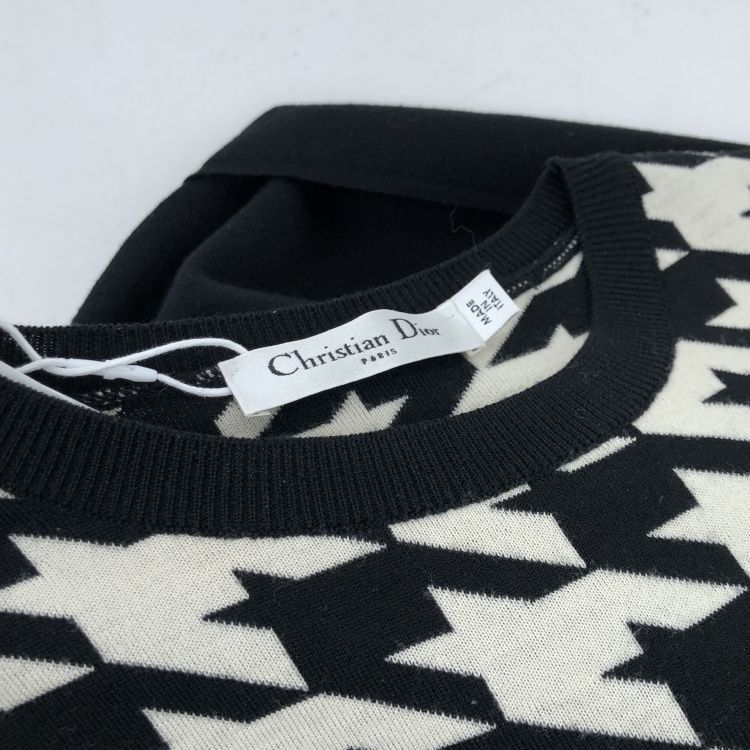 Dior Dior Houndstooth Knit Midi Dress Size 36 Size XS / US 0-2 / IT 36-38 - 8 Thumbnail