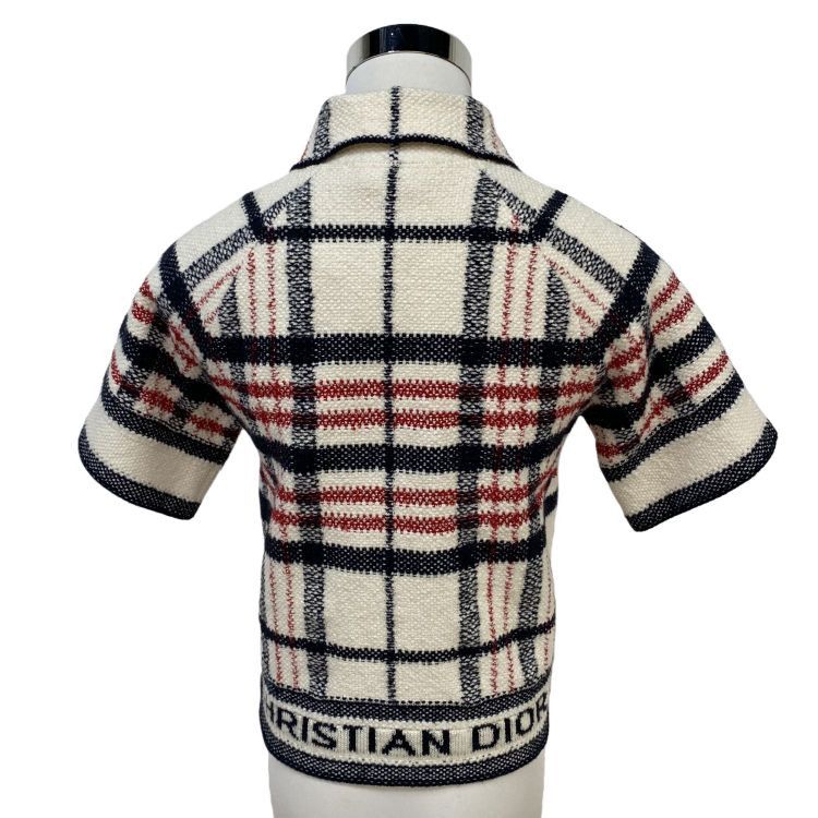 Dior Christian Dior Plaid Knit Jacket Size 34 Size XS / US 0-2 / IT 36-38 - 2 Thumbnail