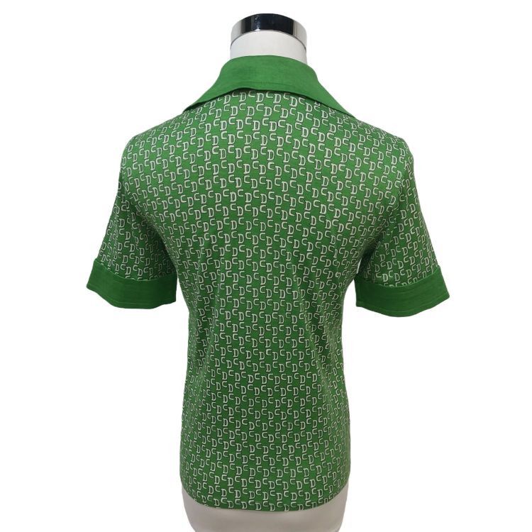 Dior Christian Dior Green CD Monogram Button Up Shirt Size S / US 4 / IT 40 - 2 Thumbnail