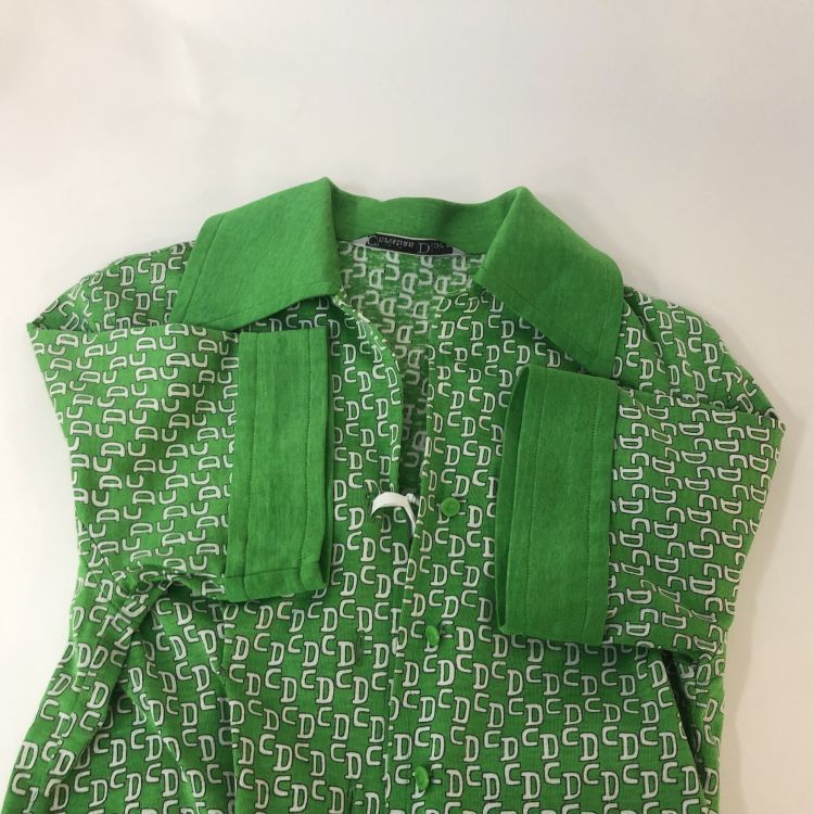 Dior Christian Dior Green CD Monogram Button Up Shirt Size S / US 4 / IT 40 - 9 Thumbnail