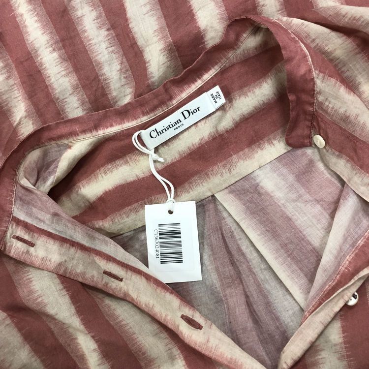 Dior Christian Dior Striped CD Embroidery Button Up Shirt 36 Size XS / US 0-2 / IT 36-38 - 5 Thumbnail