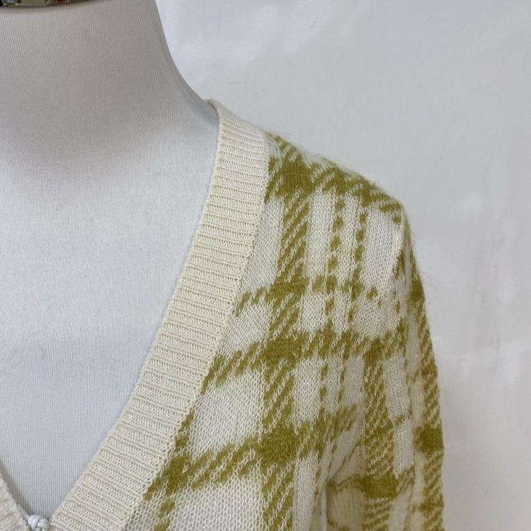 Dior Christian Dior Plaid Mohair Blend Cardigan Size 36 Size XS / US 0-2 / IT 36-38 - 6 Thumbnail
