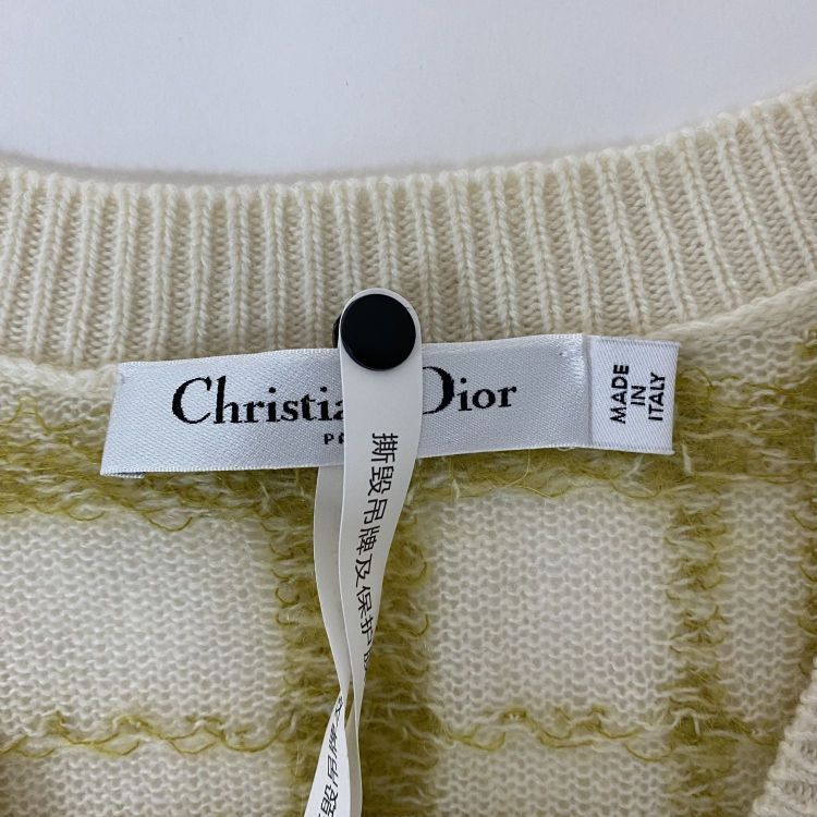 Dior Christian Dior Plaid Mohair Blend Cardigan Size 36 Size XS / US 0-2 / IT 36-38 - 3 Thumbnail