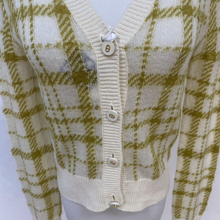 Dior Christian Dior Plaid Mohair Blend Cardigan Size 36 Size XS / US 0-2 / IT 36-38 - 5 Thumbnail