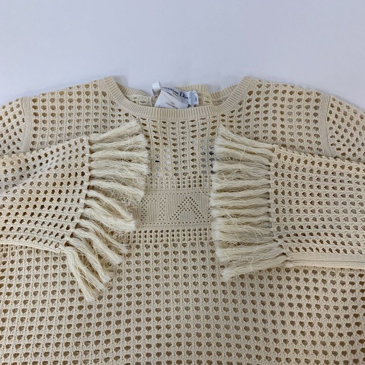 Dior Christian Dior Open Knit Fringe Sweater Size 34 Size XS / US 0-2 / IT 36-38 - 10 Thumbnail