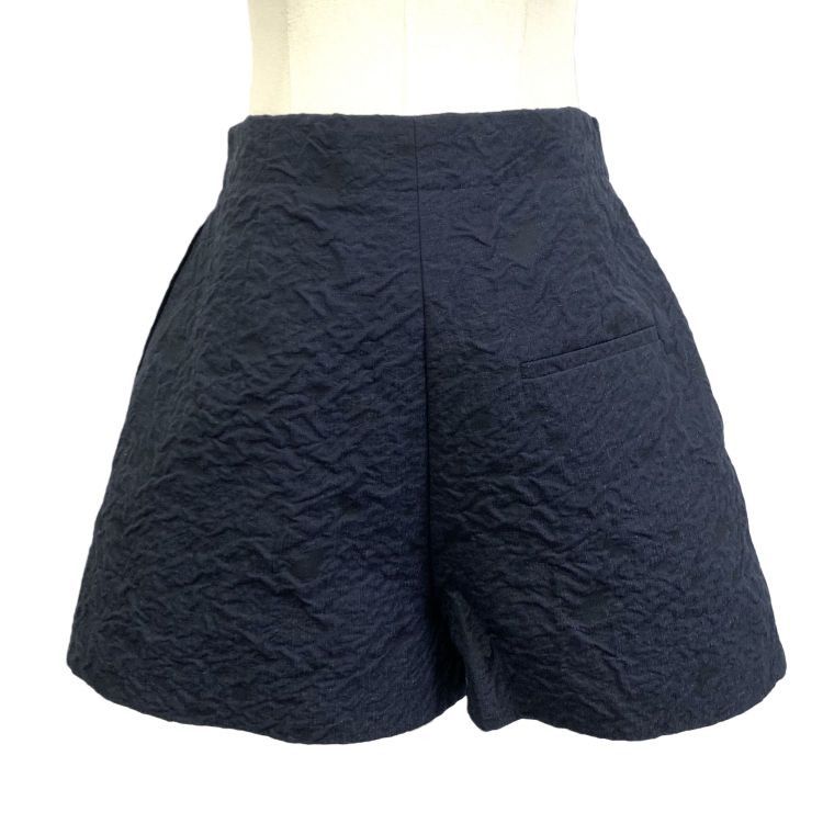 Dior Christian Dior Navy Textured Shorts Size 36 Size 25" / US 0 / IT 36 - 2 Thumbnail