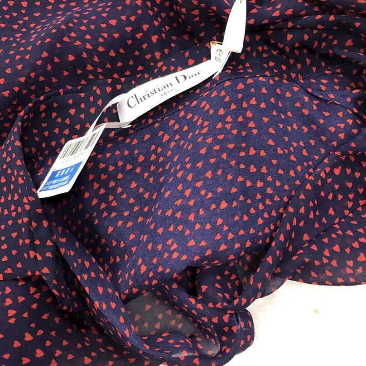 Dior Dior Heart Print Bee Silk Button Up Shirt Size 36 Size XS / US 0-2 / IT 36-38 - 5 Thumbnail