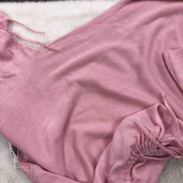Dior Christian Dior Cashmere Silk Ruched Knit Sweater FR 34 Size XS / US 0-2 / IT 36-38 - 6 Thumbnail