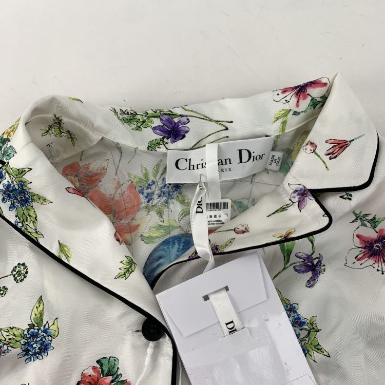 Dior Dior Floral Silk Button Up Shirt Size 34 Size XS / US 0-2 / IT 36-38 - 8 Thumbnail