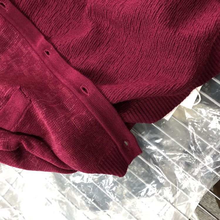 Dior Christian Dior Burgundy Knit Cardigan Size M Size M / US 6-8 / IT 42-44 - 7 Thumbnail