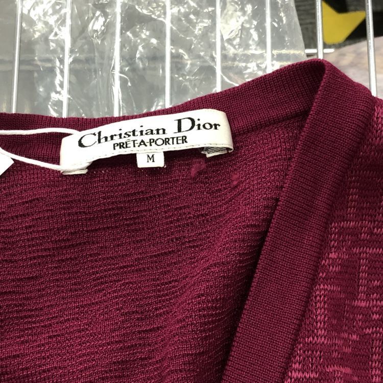 Dior Christian Dior Burgundy Knit Cardigan Size M Size M / US 6-8 / IT 42-44 - 8 Thumbnail