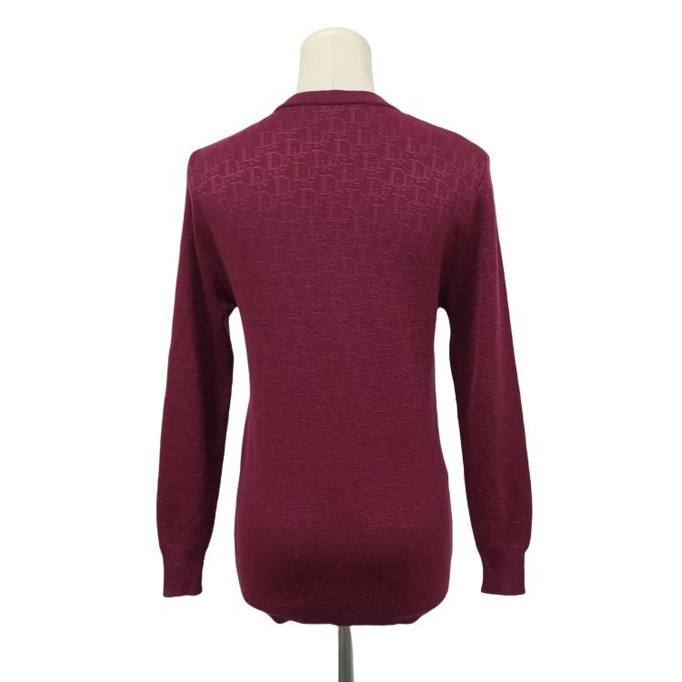 Dior Christian Dior Burgundy Knit Cardigan Size M Size M / US 6-8 / IT 42-44 - 2 Thumbnail
