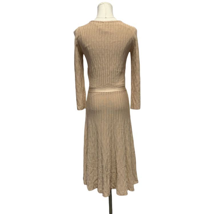 Dior Christian Dior Nude Ribbed Knit Midi Dress FR 40 Size M / US 6-8 / IT 42-44 - 2 Thumbnail